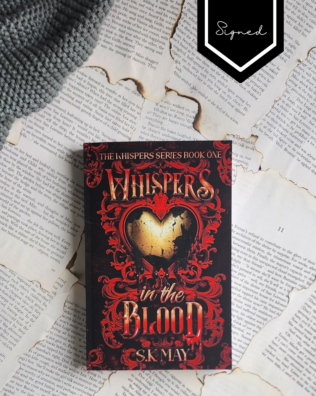 Whispers in the blood - S.K May (PAPERBACK) - Signed