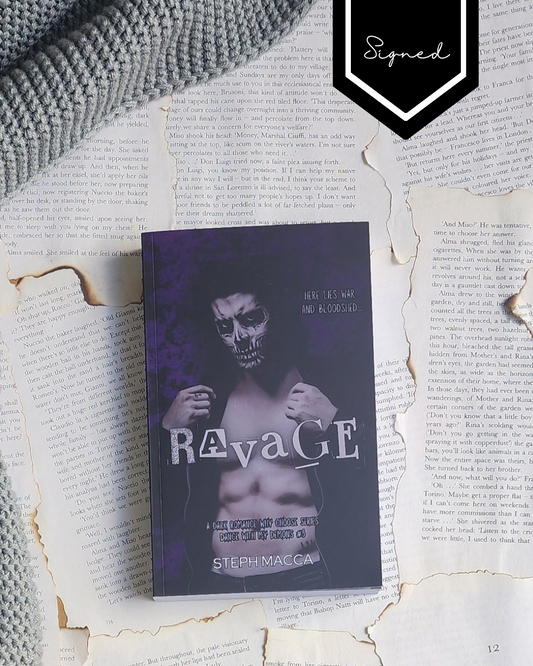 Ravage: A Dark Why Choose Asylum Secret Society Romance (Dance with my Demons - Book 3) - Steph Macca (PAPERBACK) - Signed