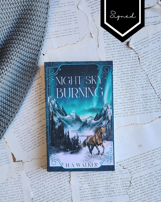 Night Sky Burning (The Trinitor Chronicles Book 1) - H.A.Walker (PAPERBACK) - Signed