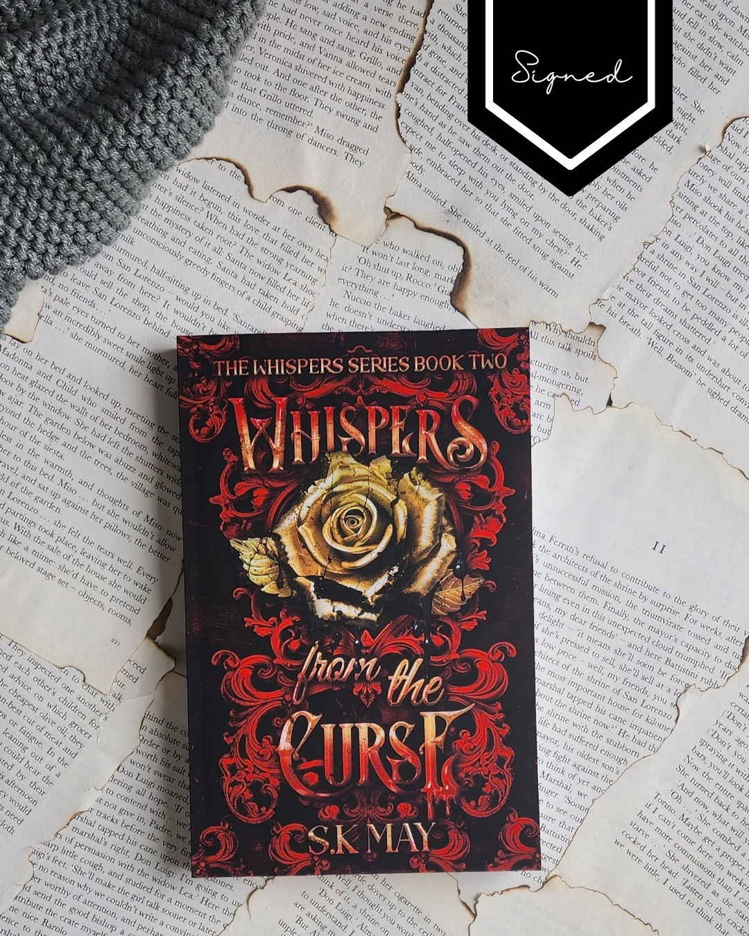 Whispers from the curse  - S.K May (PAPER BACK) - Signed